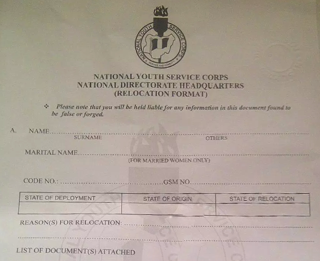 How to apply for NYSC Redeployment Relocation