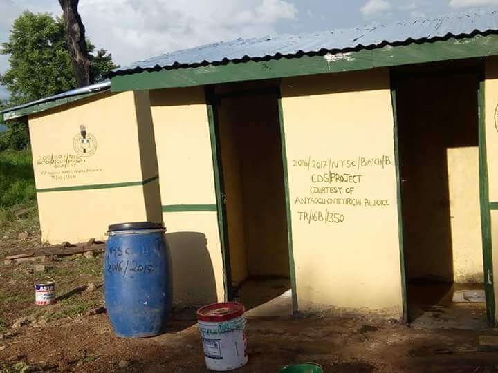 Anyaogu Rejoice Builds Toilet for Host Community in Taraba State